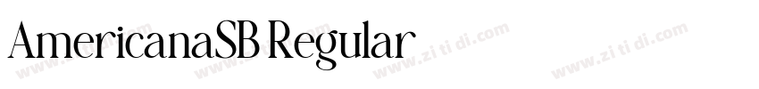 AmericanaSB Regular字体转换 AmericanaSB Regular字体转换